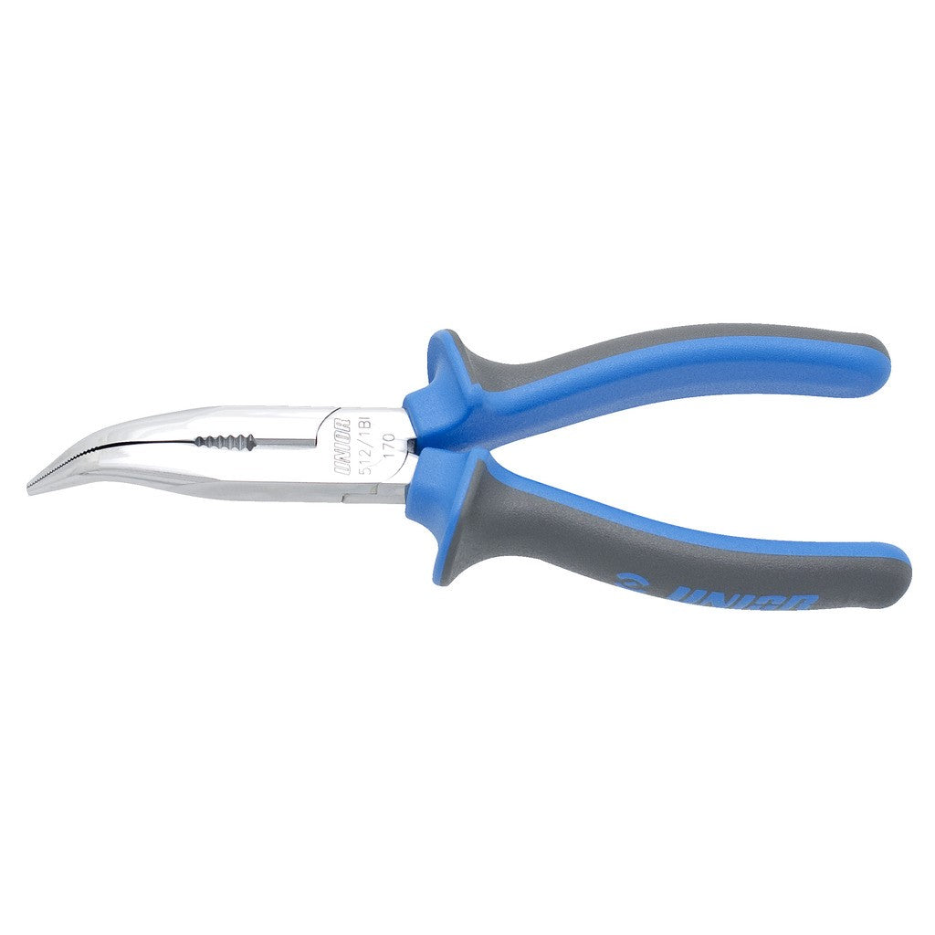 Unior Long Nose Pliers with Side Cutter and Pipe Grip, Bent 170 - Cycling Boutique