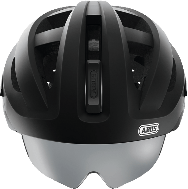 Abus Road Cycling Helmet | In-Vizz Helmet Ascent Velvet Black - with integrated and fully retractable visor - Cycling Boutique