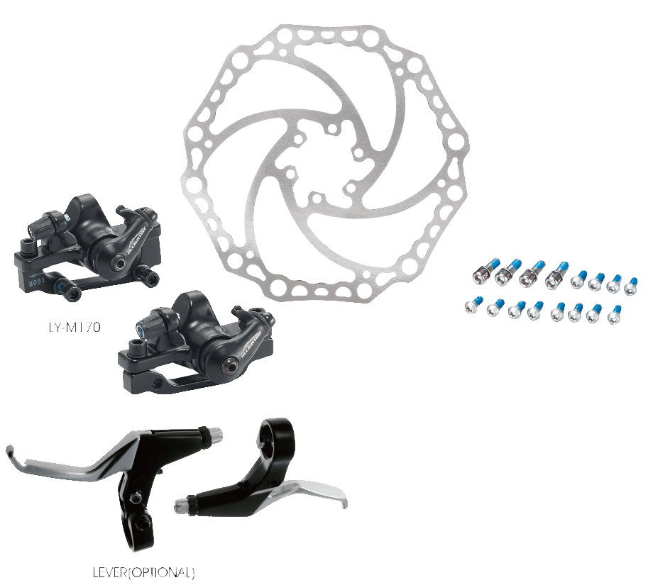 Alligator Disc Brake Set - Mechanical Front & Rear | LY-M170 - Cycling Boutique