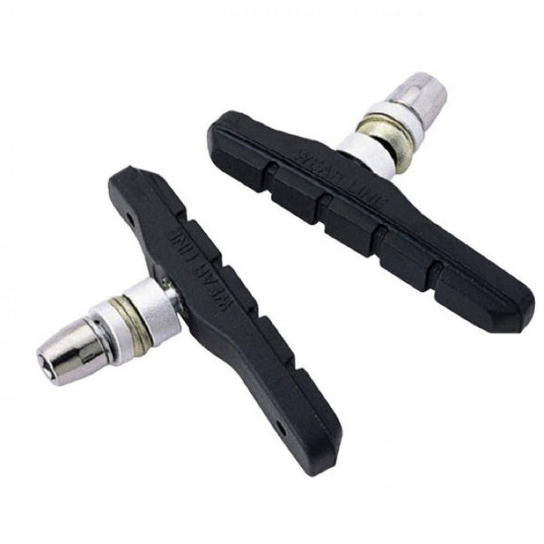 Alligator rim brake shoes for MTB V-brake, V-Bike VB-610-DIY, showing black rubber brake pads on metal brackets.