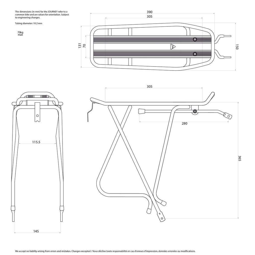 Axiom Racks Axiom Journey Series Pannier Rack | Cycling Boutique
