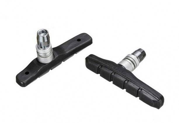 Baradine MTB rim brake shoe set with 72mm rubber compound cartridge pads for mountain bike braking performance.