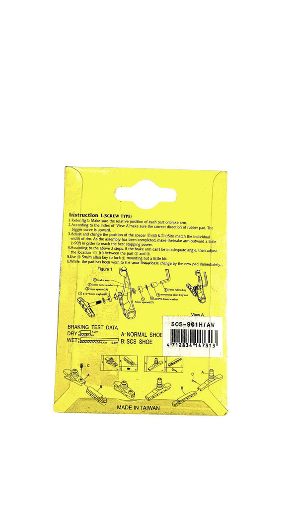 SCS Rim / Cantilever Brake Shoes | Deluxe 901H, 60mm  (SCS-901H) - Cycling Boutique