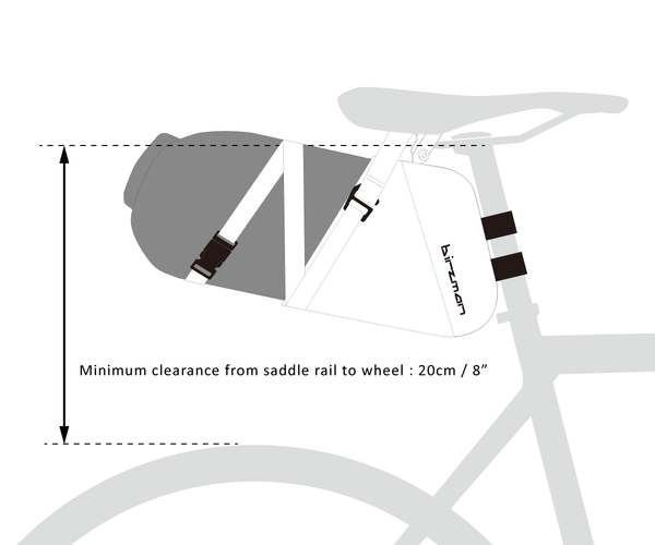 Birzman Packman Travel Saddle Bag (With Waterproof Carrier) | BM19-BAG-SB-WPF-PKM - Cycling Boutique