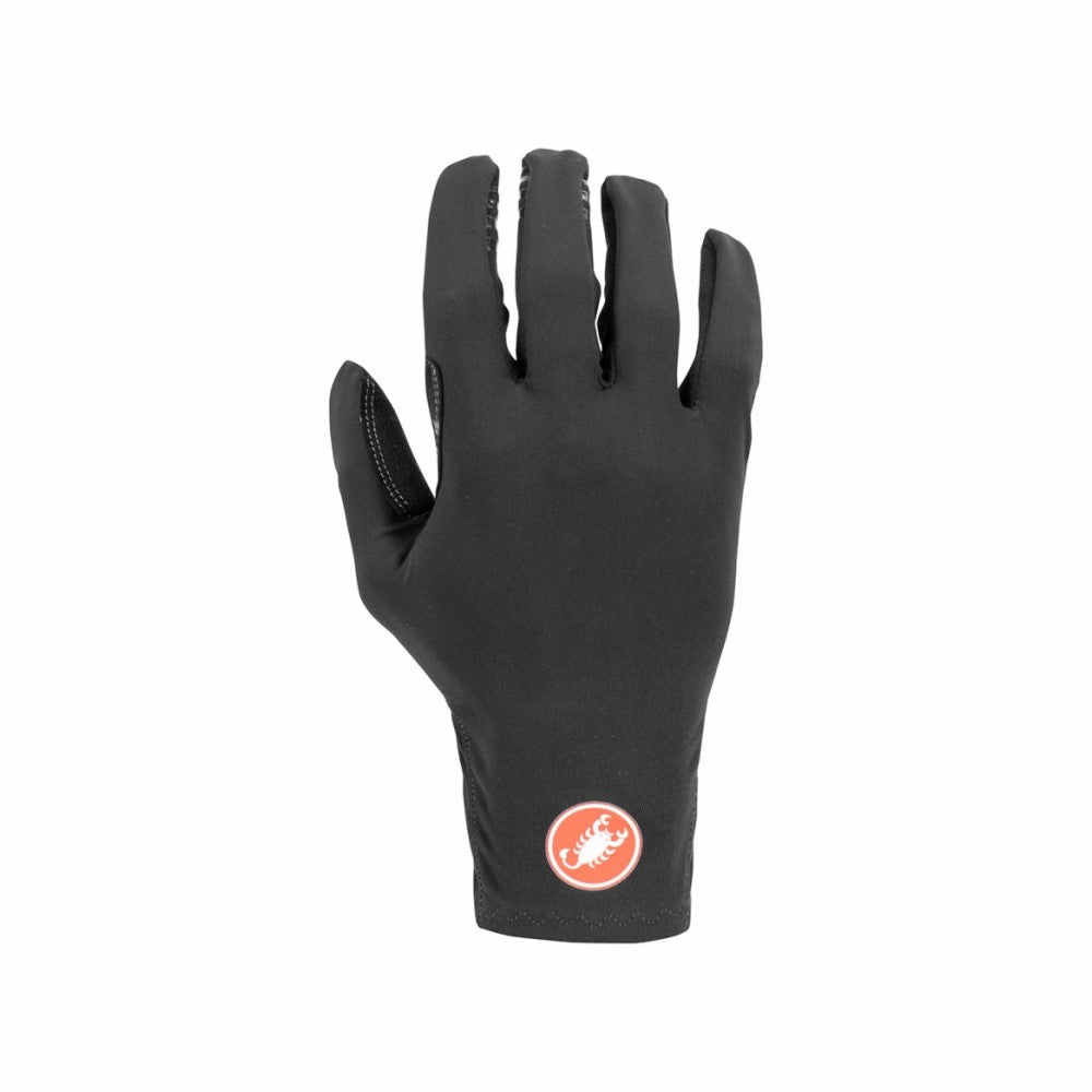 Black Castelli Lightness 2 winter gloves, designed for warmth and comfort, with a sleek fit and textured grip on the palms.