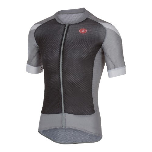 Castelli Climber's 2.0 jersey in anthracite grey, lightweight cycling jersey with breathable fabric and fitted design.