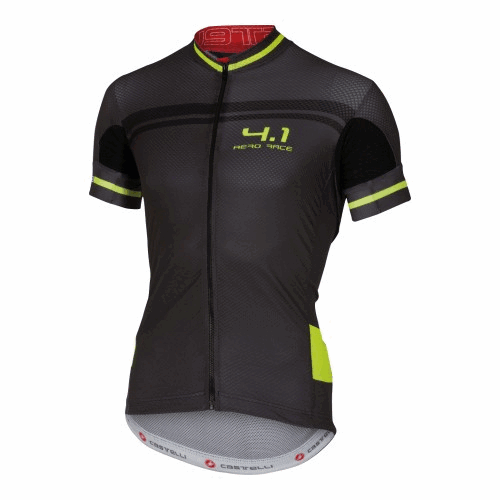 Castelli Drive Blue AR 4.1 cycling jersey showing front view with logo and breathable fabric details.