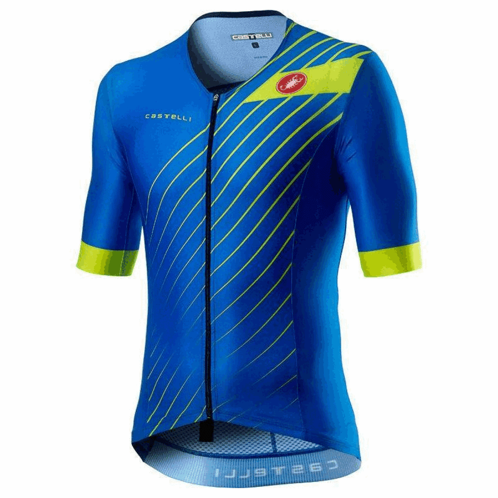 Red Castelli Free Speed 2 Triathlon Jersey, breathable race top with aerodynamic fit for triathlon training and competition.
