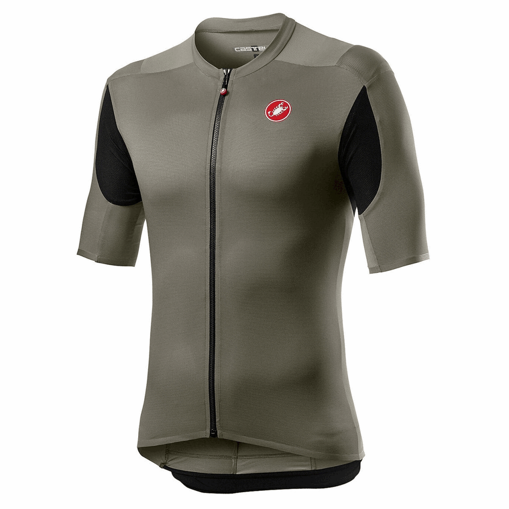 Red Castelli Superleggera 2 short sleeve cycling jersey with breathable fabric and fitted design.