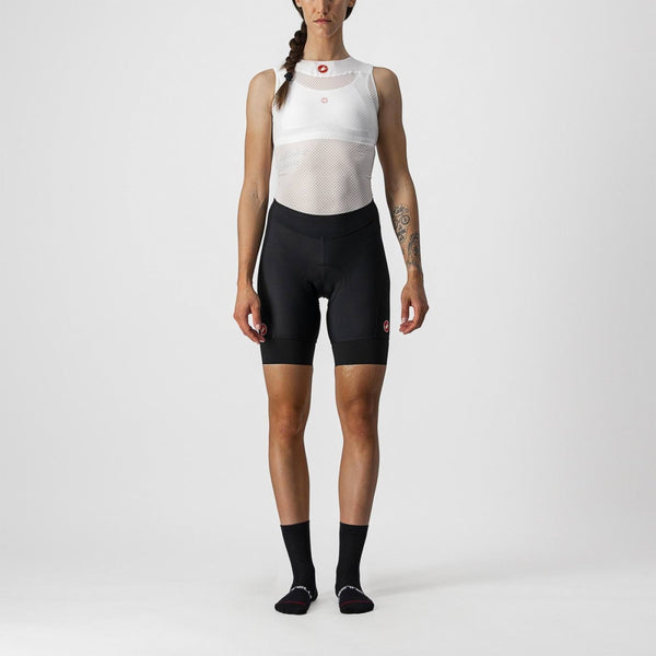 Black Castelli Velocissima 2 shorts for cycling, featuring lightweight, breathable fabric and a comfortable fit.