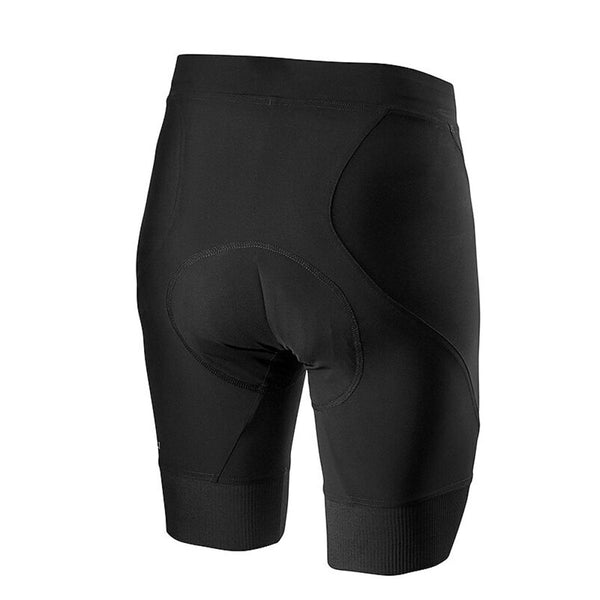 Black Castelli Endurance 3 cycling shorts with comfortable fit and sleek design, ideal for long rides and performance.
