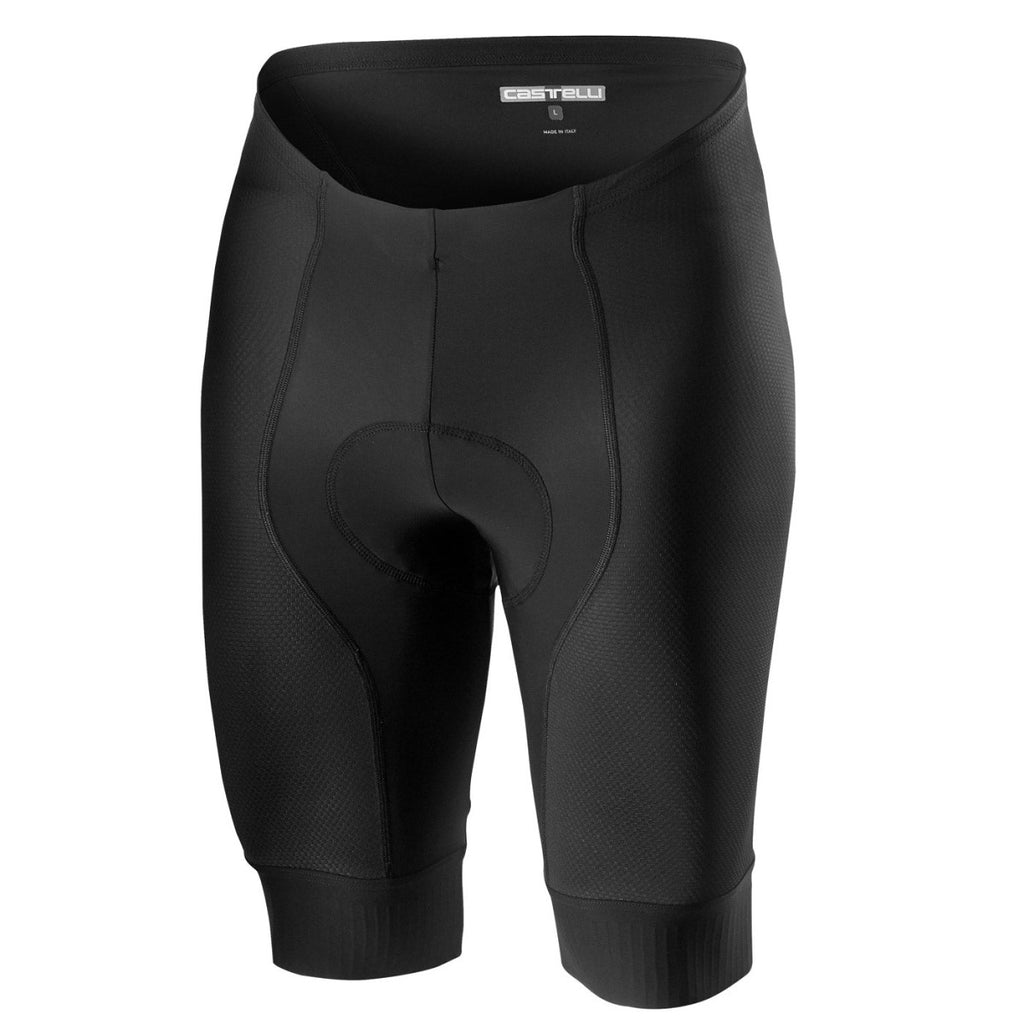 Black Castelli Competizione shorts, sporty cycling shorts for men with a snug fit and breathable fabric.