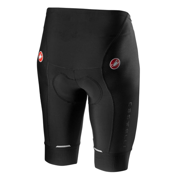Black Castelli Competizione shorts for cycling, featuring a sleek design and comfortable fit for cyclists.