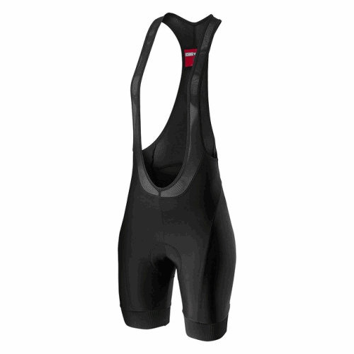 Castelli Prima women's bib shorts in dark steel blue and pink, featuring a sleek design and comfortable fit for cycling.