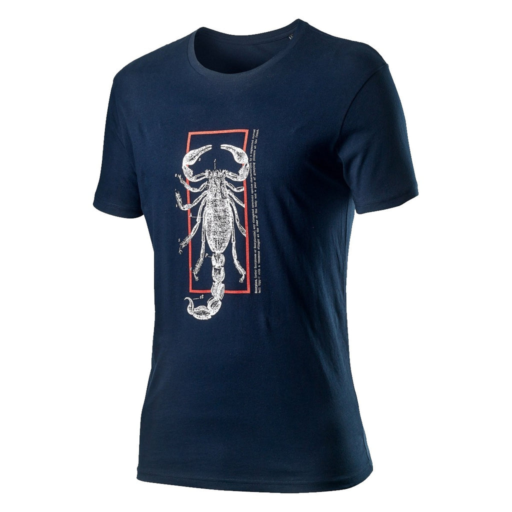 Castelli logo T-shirt in dark infinity blue, casual cotton tee with brand logo on front, short sleeves, and crew neck.