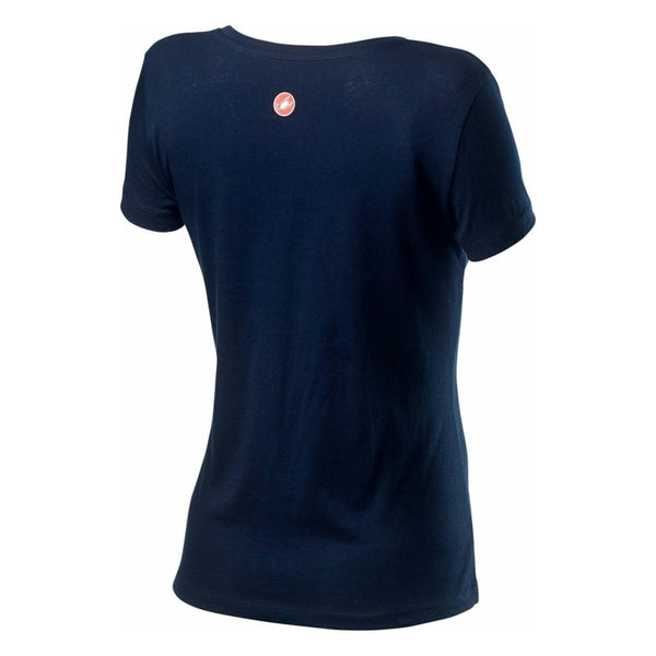 Castelli Sarta Tee T-shirt in dark infinity blue, featuring a comfortable fit and stylish design, perfect for casual wear.
