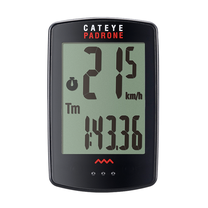 CatEye Cyclocomputer | Padrone Wireless Black | CC-PA100W - Cycling Boutique