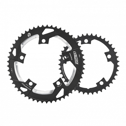 Controltech Eccentric ChainRing | CR-49 for Shimano, BCD 110 Al7075, S.B Black W/C.T Laser Logo - Cycling Boutique