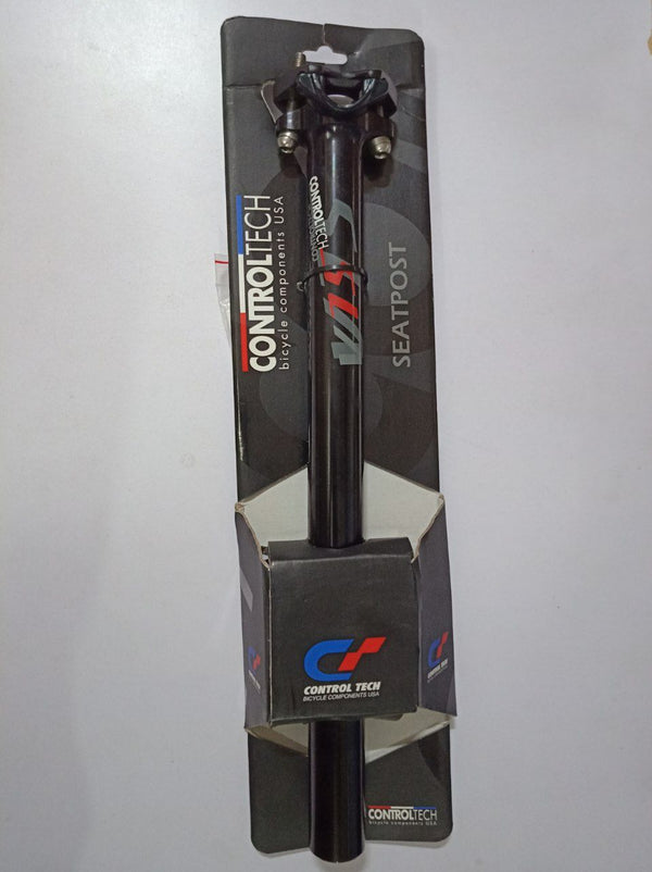 Controltech SLA Zero Offset alloy 7075 seatpost in black, 27.2mm diameter, 350mm length for bike saddle support.