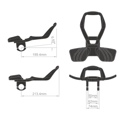コントロールテック CONTROLTECH SIROCCO DHバー TTステム Controltech Sirocco Stem Mounted Mini Clip-On | TTH-19, UD Carbon