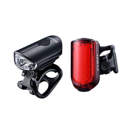 D-Light Light Combo | Front-100 Lumens & Rear-20 Lumens | CG-217PR - Cycling Boutique