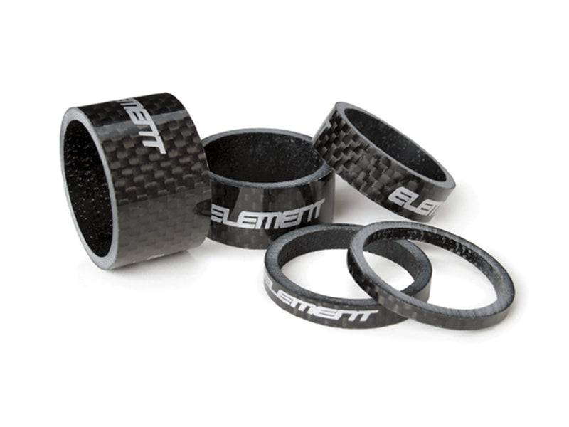 Element Headset Spacers | Carbon Spacer Kit for 1-1/8" (3,5,10,15,20mm)- 10pc (WS-118CF) - Cycling Boutique