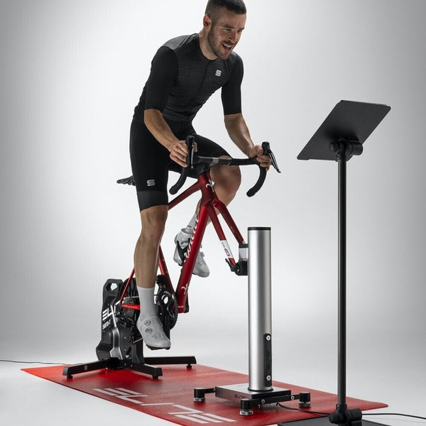 Elite Rizer Simulator indoor trainer accessory for indoor cycling, showing the adjustable trainer component and setup.