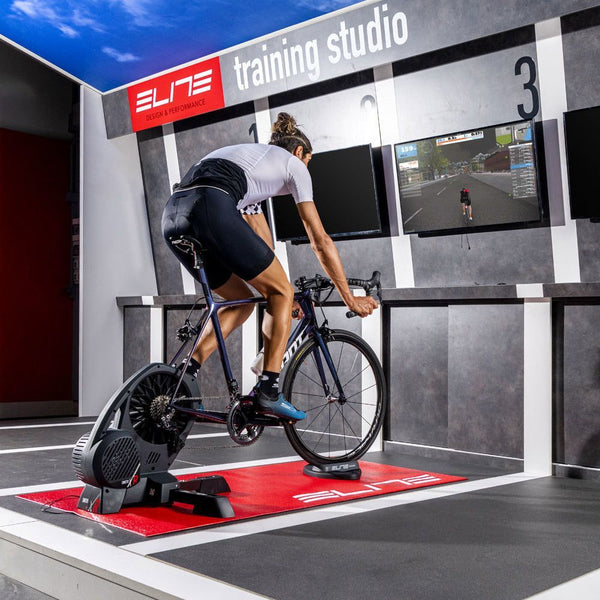 Elite Sterzo Smart Steering Travel Block for indoor trainer accessories, showing the steering device with adjustable components.