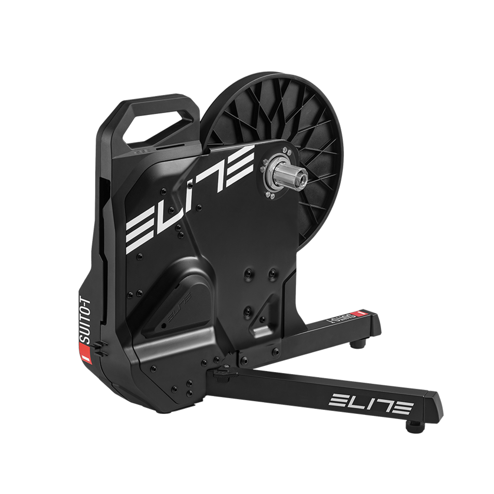 Elite Suito-T indoor smart trainer for cycling, featuring interactive resistance and realistic ride simulation.
