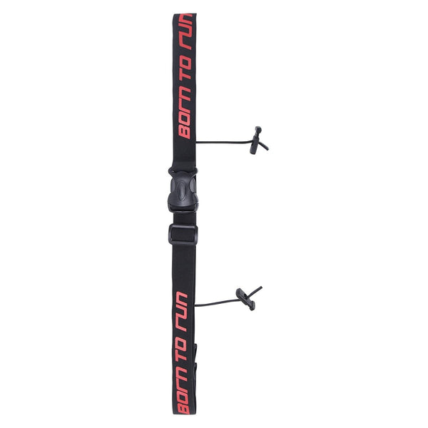 Black Gambitt Race Belt unisex base layer shown with adjustable strap and sleek design for running and athletic activities.