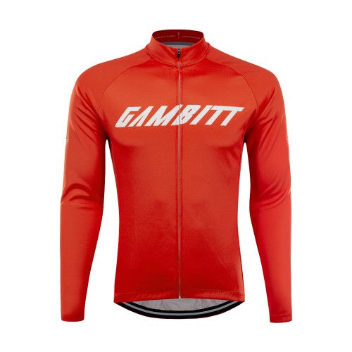 Red Gambitt Jersey from Freddo Winter Wear with full sleeves, showcasing a comfortable, stylish winter knit for men.