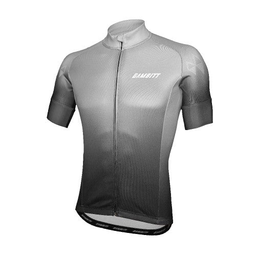 Gambitt Core Half Sleeve Jersey with sun wave design in XS, lightweight sports jersey for active wear