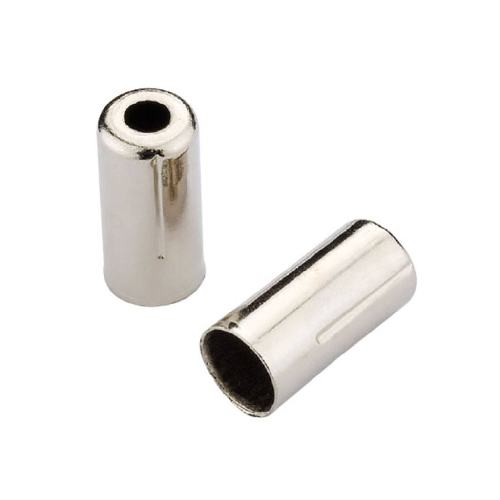 Jagwire brass brake ferrule for brake outer cable, chrome plated, 5.0mm, small cable part for bicycle brake systems.