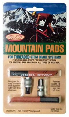 Kool-Stop Rim Brake Pads | The Mountain Pads - Internal Backbone Threaded (KS-MTTB / MTTSA / MTTDL / MTTC) - Cycling Boutique