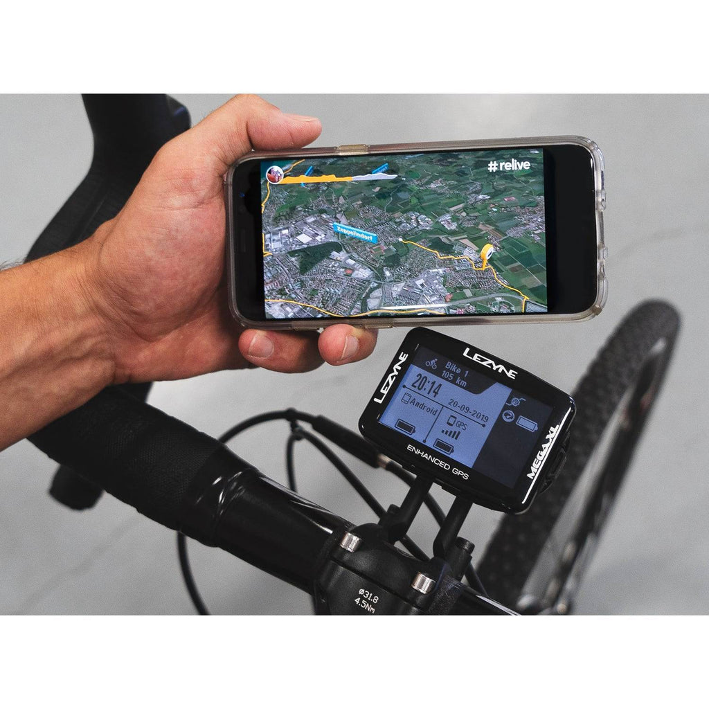 Lezyne CycloComputer Mega XL GPS Bike Computer Cycling Boutique