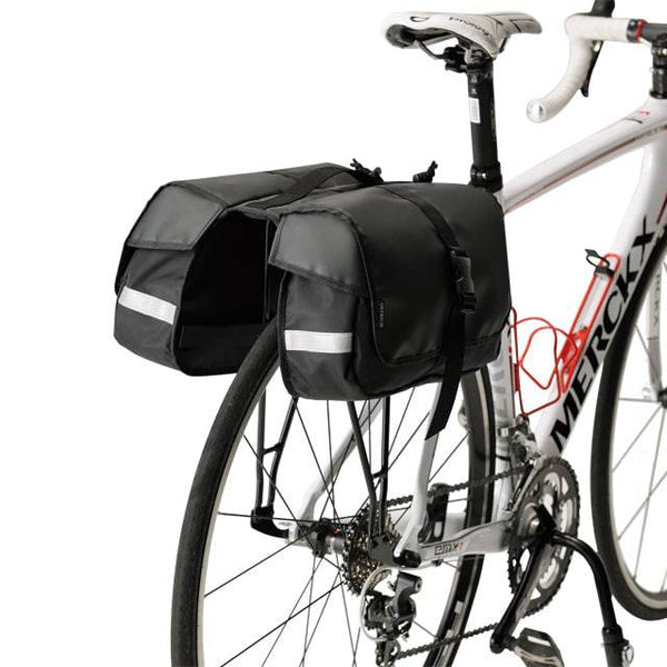 Minoura Pannier Bags with Rear Luggage Rack | RC-1000 and Ostrich Japan Pannier Bag - Cycling Boutique
