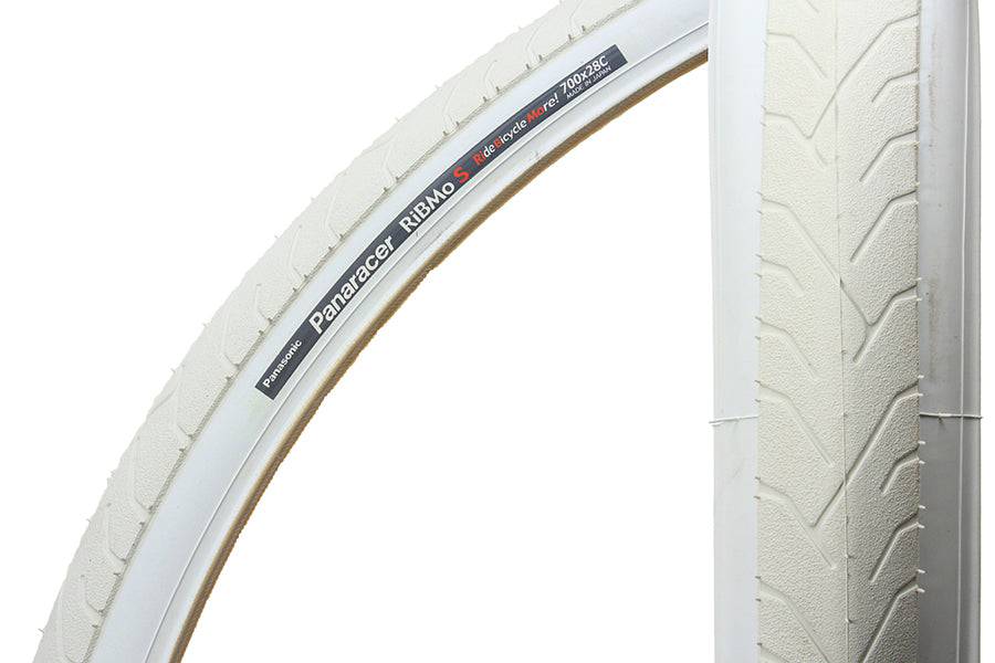 Panaracer Urban & Touring Tire | RiBMo S (ProTite Puncture Shielded) Fast Slick Tire, Wire Bead / Non Folding, White - Cycling Boutique