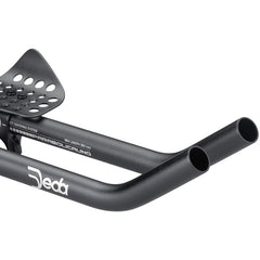 Deda Elementi Tri / TT Aero Bars with alloy clamp-on extension, featuring Parabolica Uno design for triathlon and time trial cycling.