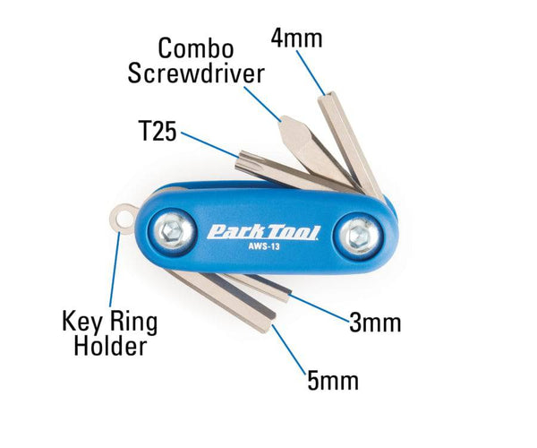Park Tool Micro Multi tool | Micro Fold-Up Hex Wrench Set AWS-13 - Cycling Boutique