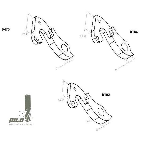Pilo Rear Derailleur Hanger | D186 for Pinarello Prince, Dogma, Norco valence carbon and more - Cycling Boutique