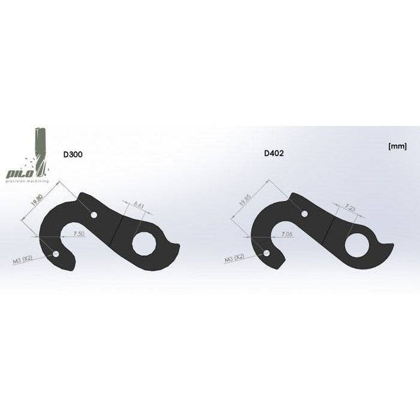Pilo Rear Derailleur Hanger | D402 for Wilier Cento Imperiale, Carrera and more - Cycling Boutique