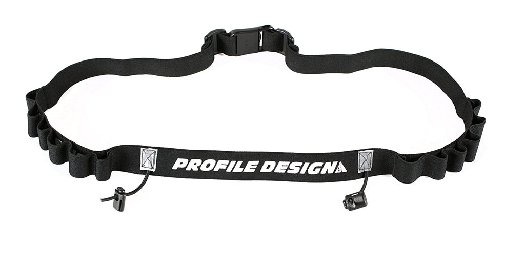 Profile Design Running/Triathlon Race Number & Gel Belt (Black / One Size Fits All) - Cycling Boutique