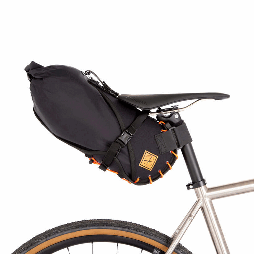 Restrap Saddle Bag - Black-Orange - Large / Small - Cycling Boutique