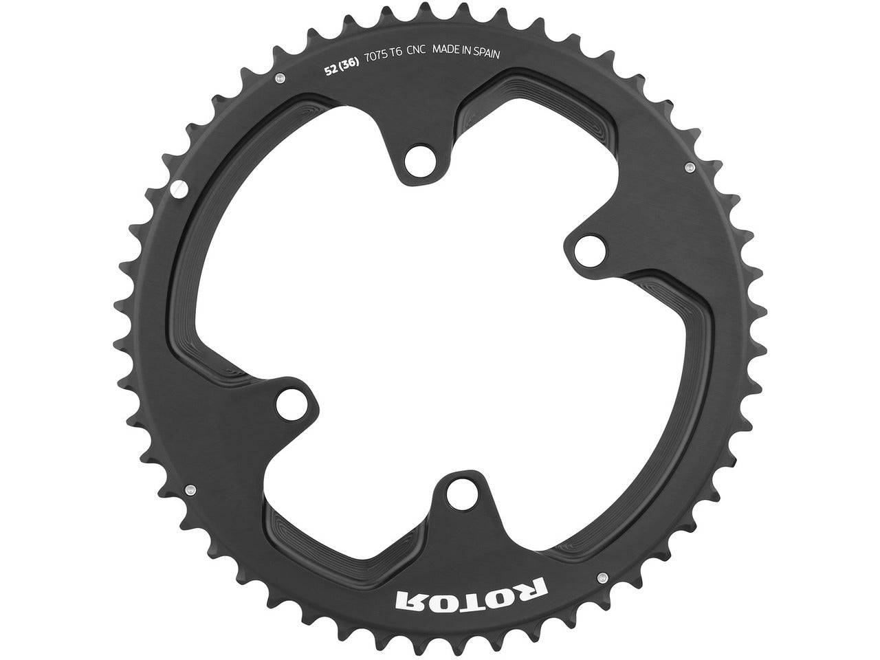 Rotor Chainrings ALDHU 3D+ VEGAST, 4-Arm, noQ, 110mm BCD
