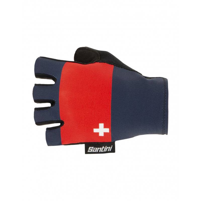 Santini Tour De Suisse Climb Gloves-Red - Cycling Boutique