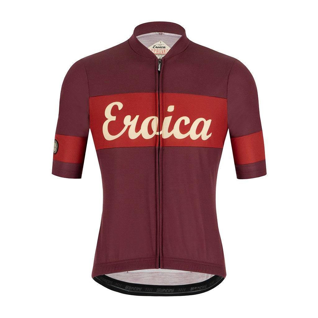 Santini Men's Short Sleeve | Eroica Ruby Jersey - Cycling Boutique