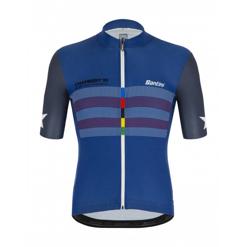 Santini Men's Short Sleeve | UCI GC Chambery 1989 Jersey-Print - Cycling Boutique