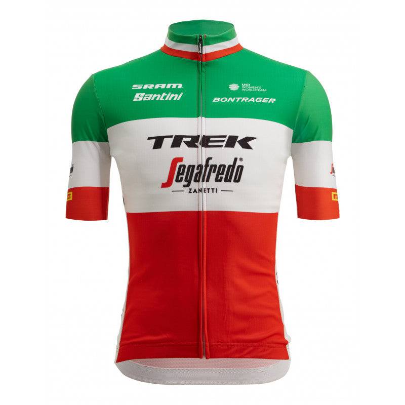 Santini Men's Half Sleeves | Trek-Segafredo 2022 Italian Champion Jersey - Cycling Boutique