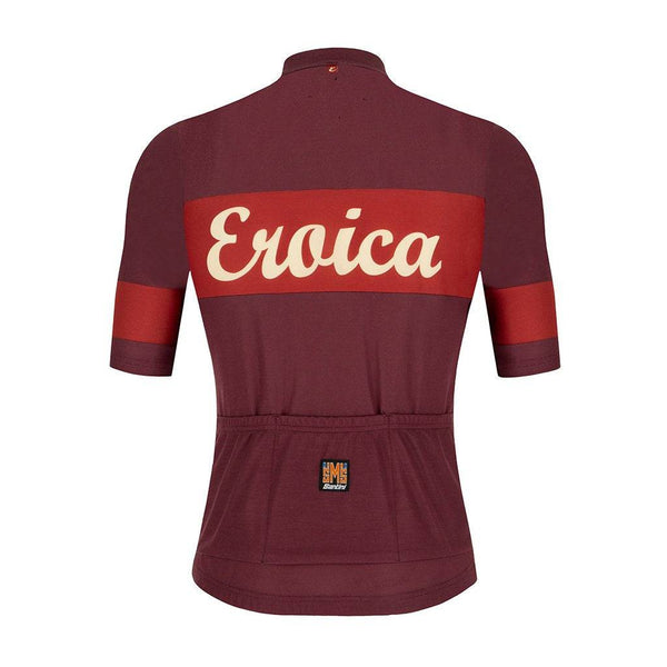 Santini Men's Short Sleeve | Eroica Ruby Jersey - Cycling Boutique