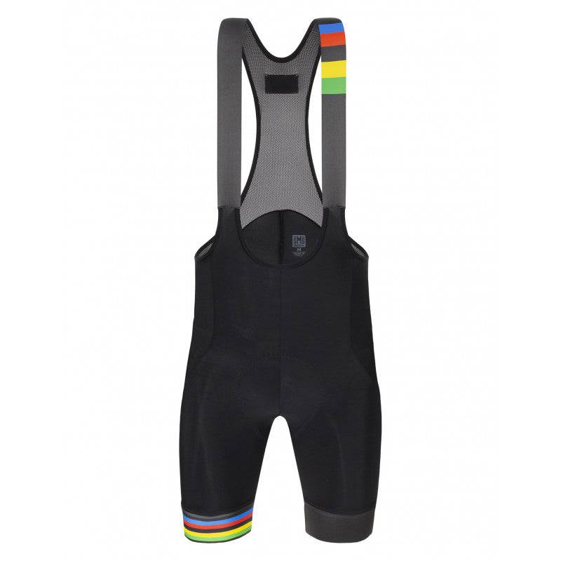Santini Men's Bib Shorts | UCI Rainbow Stripes - Cycling Boutique